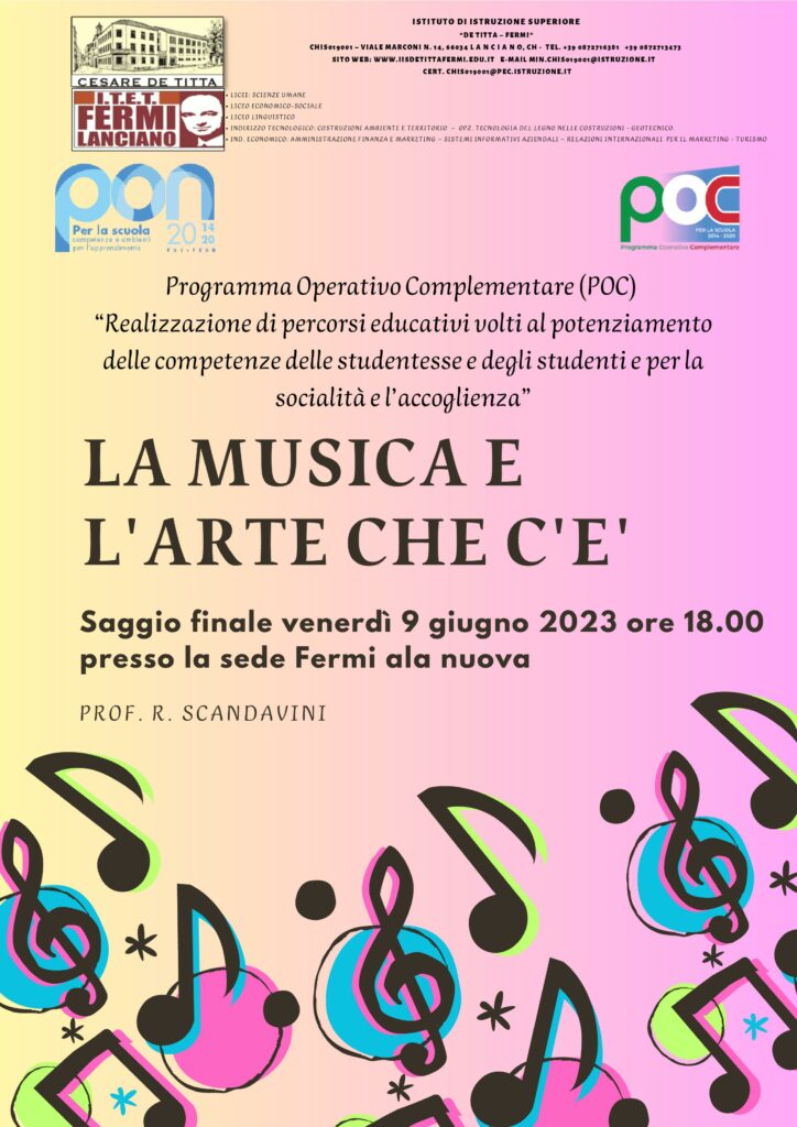 Saggio di fine anno “La musica e l’arte che c’è”